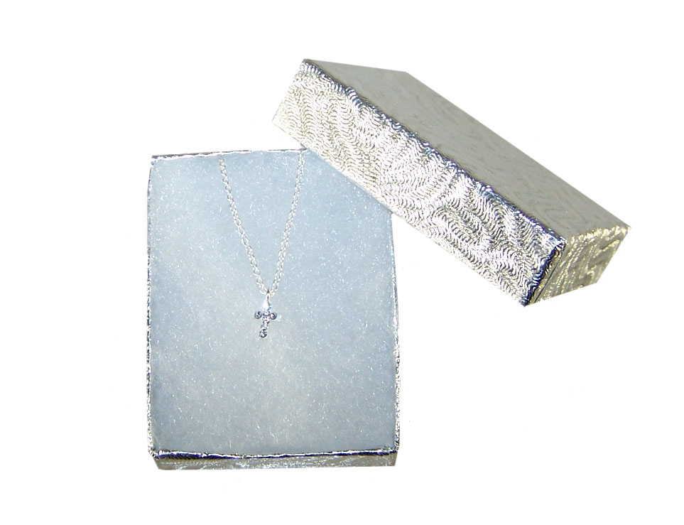 Girls silver necklace with cross pendant-2088