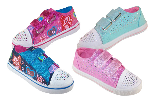 Pretty sparkly girls casual shoes