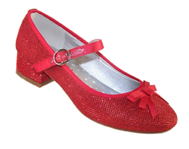 Girls red party shoes