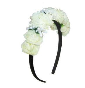 Girls ivory flower headband
