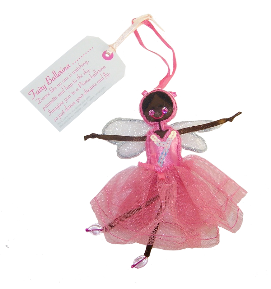 Fair Trade Fairies- Fairy dark pink ballerina-0