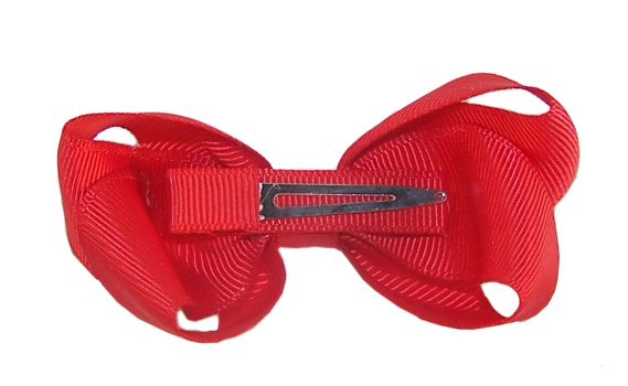 Girls red bow hair accessory-2911