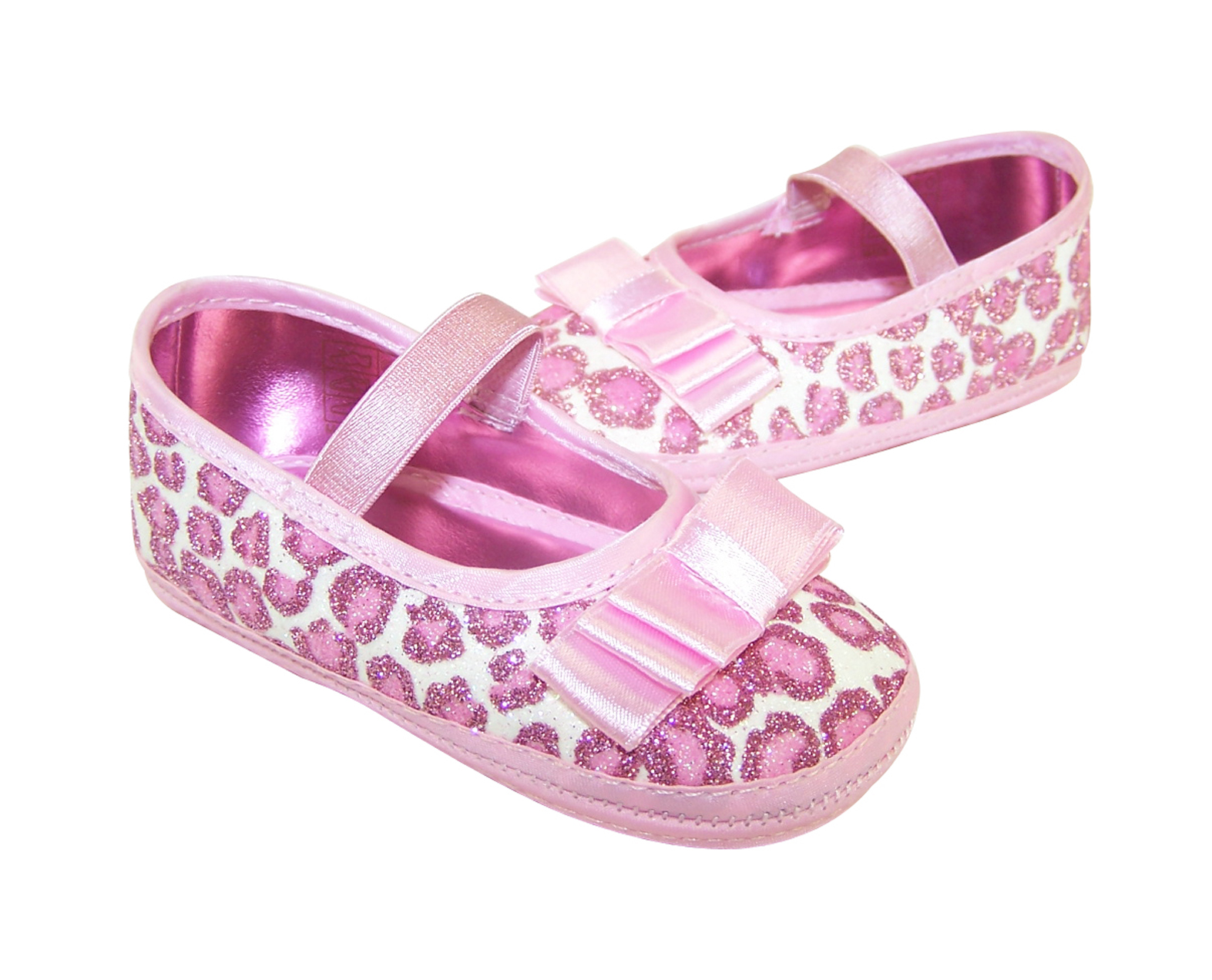 Baby girls pink soft sole party shoes-3302