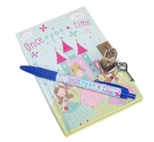 Princess sparkly lockable secret diary notebook