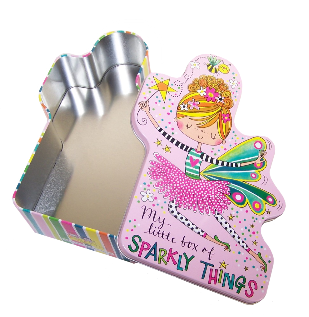 Childrens fairy shaped storage tin-5373