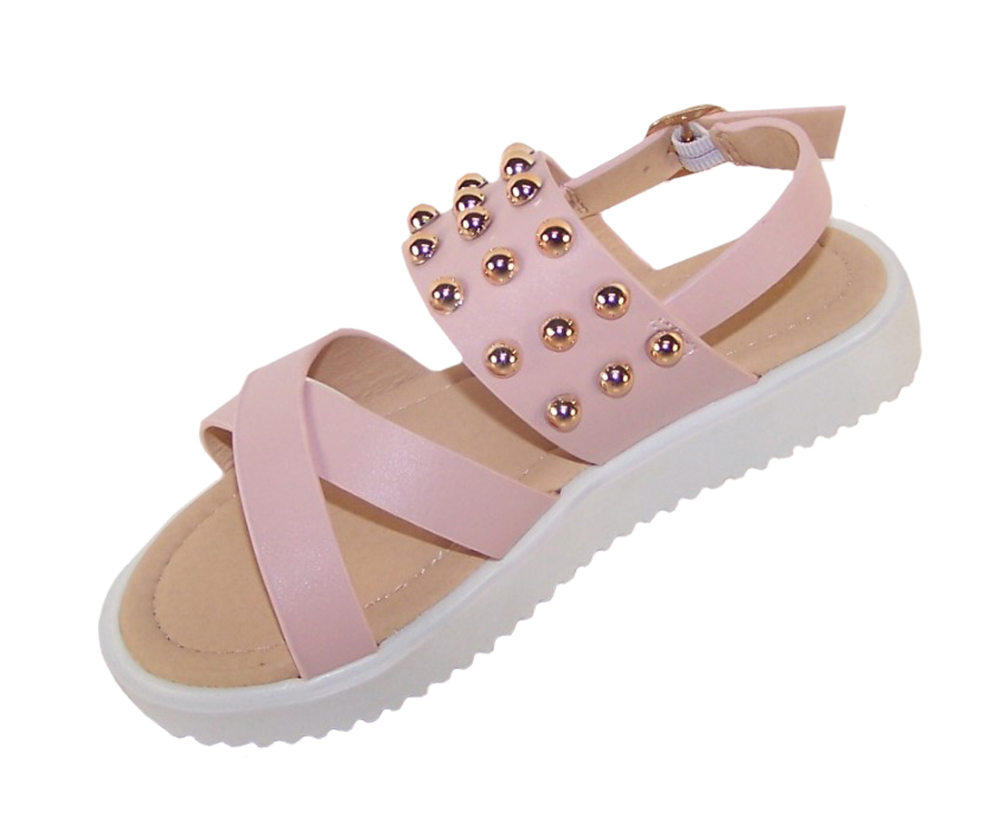 Girls pink fashion summer sandals-5491