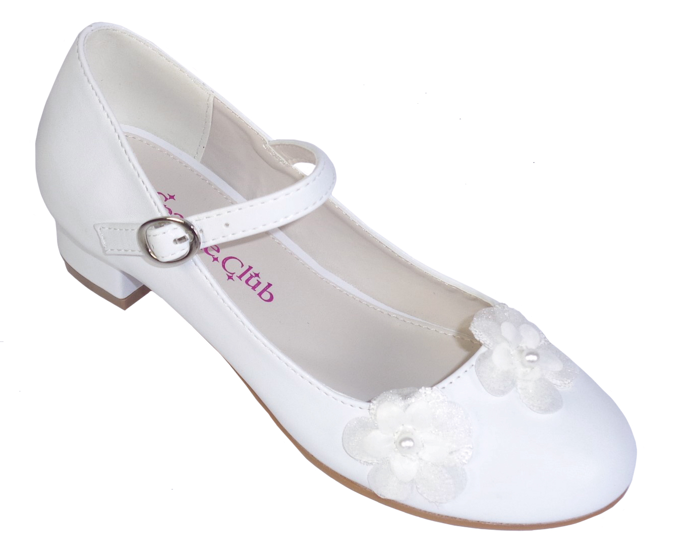 Girls white occasion shoes