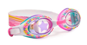 Girls multi colour traditional shaped stars fun swimming goggles