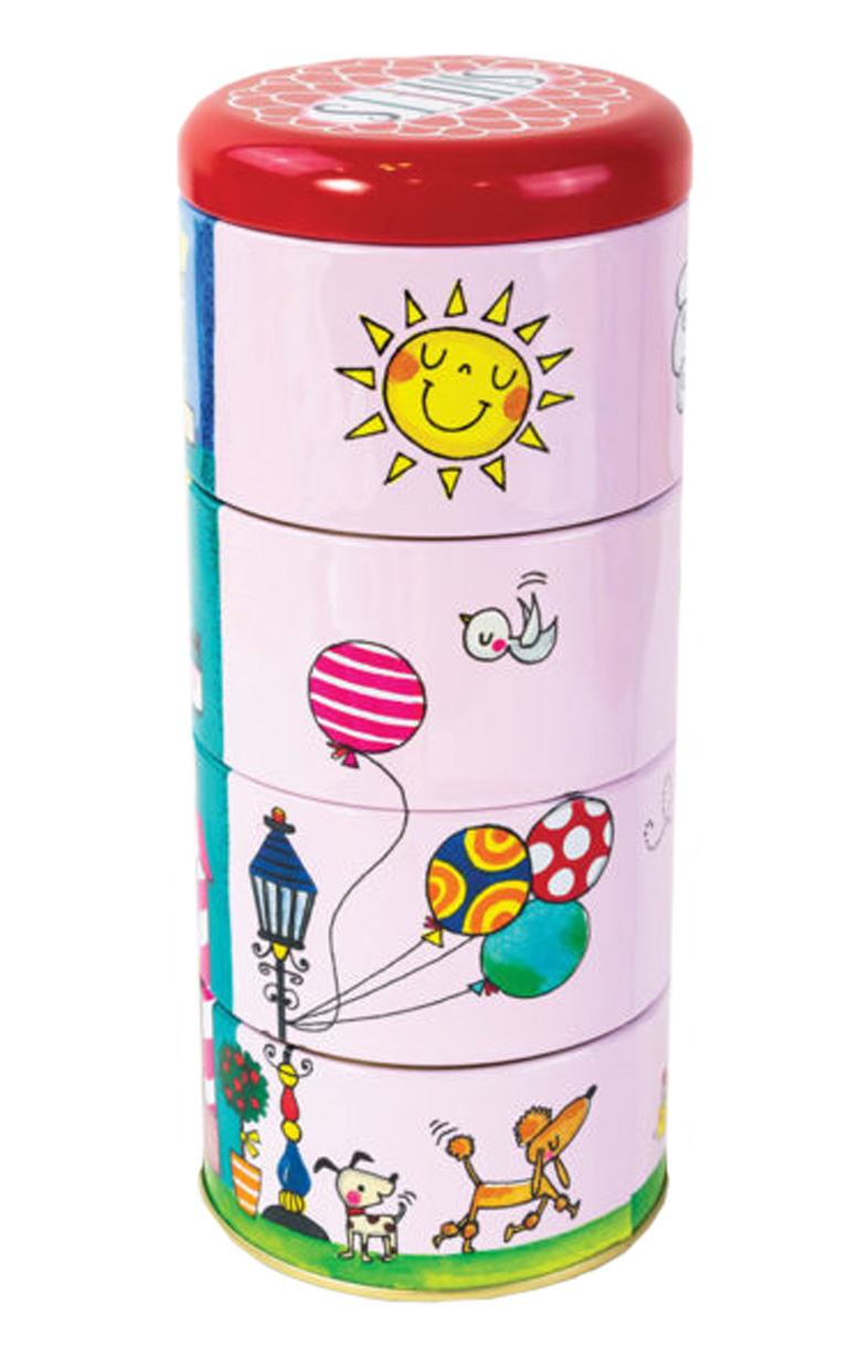 Childrens stacking sweet shop storage tins-6000