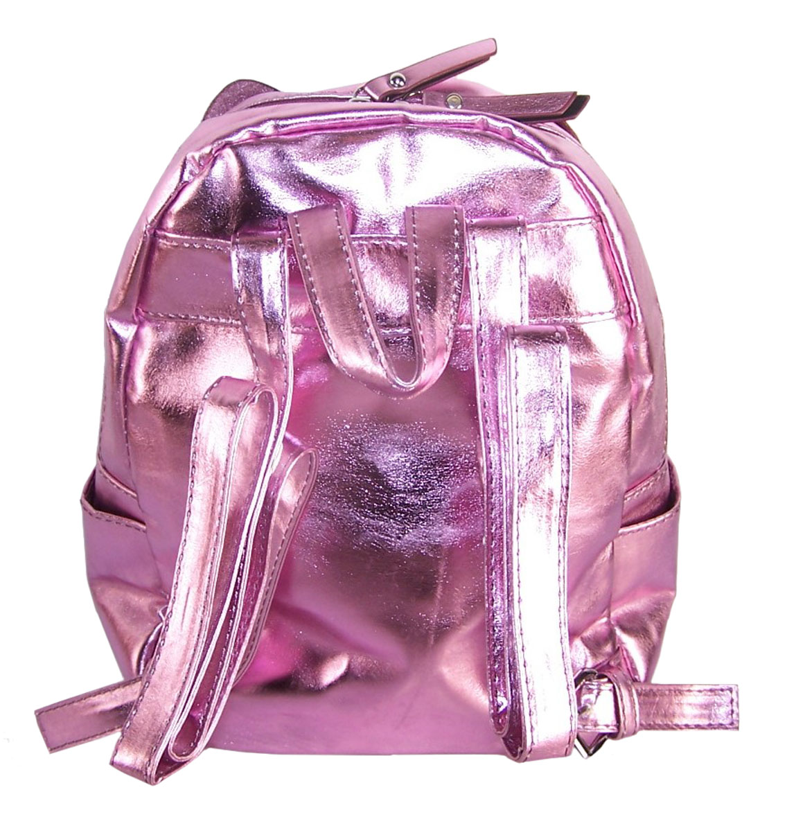 Girls pink PU and glitter bunny mini backpack-6049