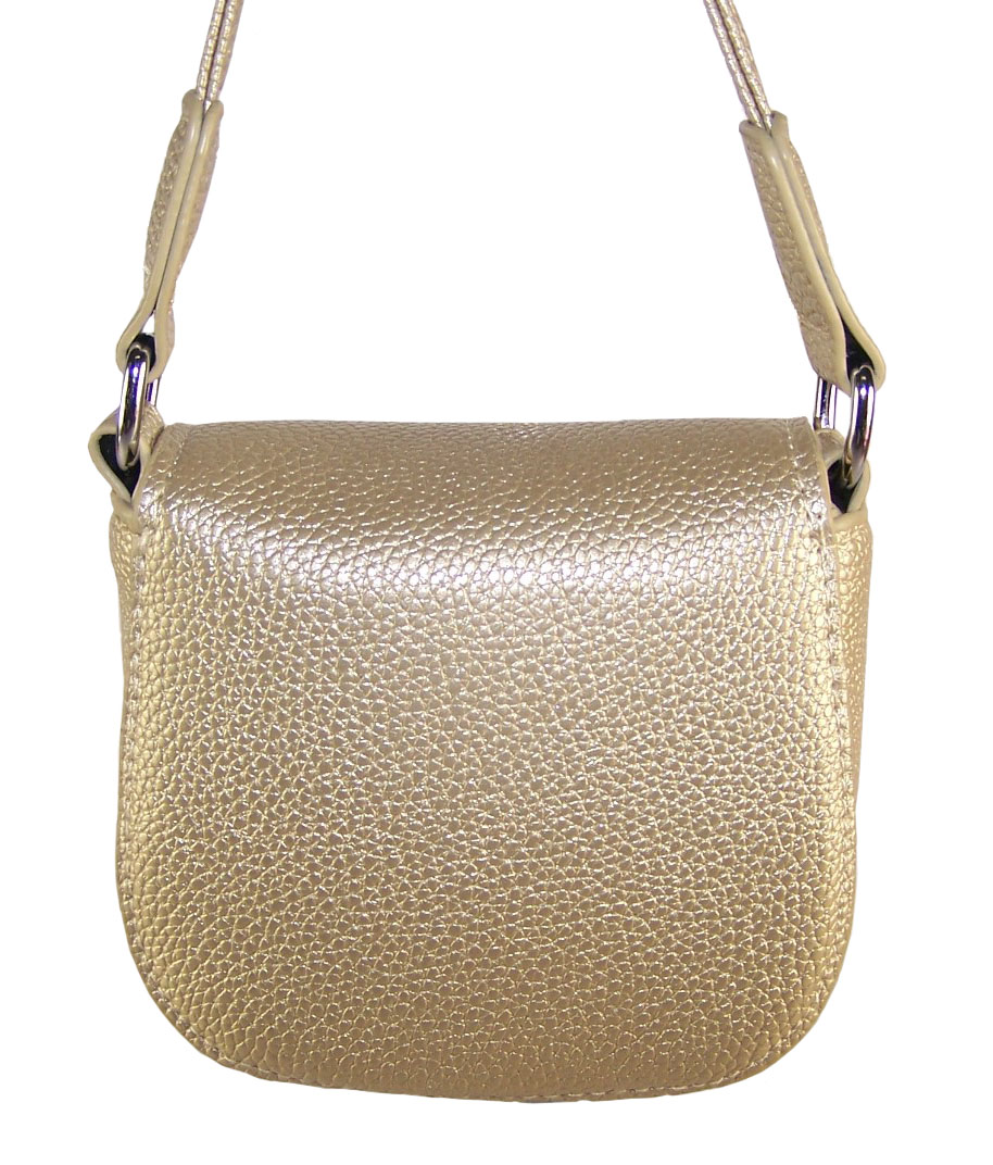 Girls gold sparkly handbag with sequin butterfly-6216