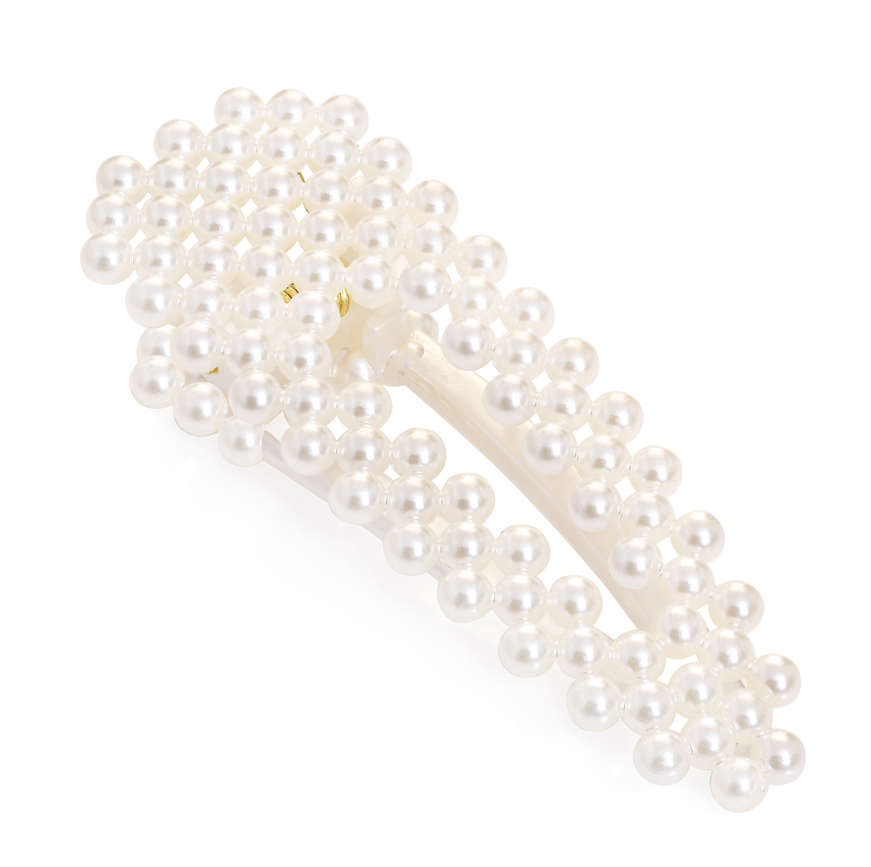 Girls ivory pearl effect hair clips-0