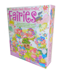 Childs mould and paint glitter fairies craft kit