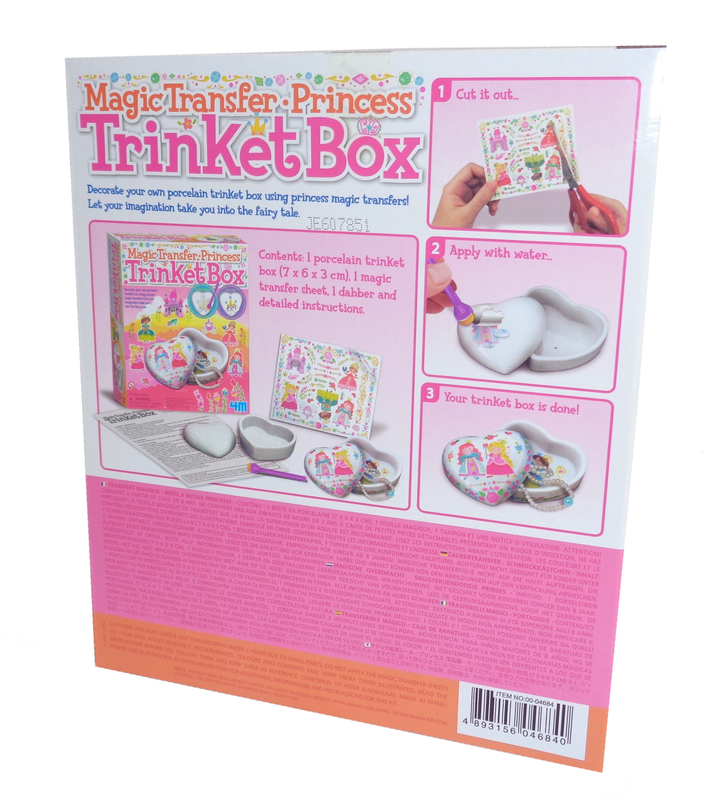 Childs magic transfer princess trinket box craft kit-6563