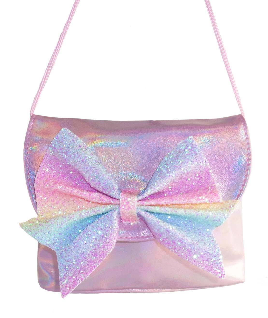 Childrens pink sparkly handbag-6527