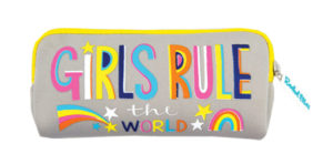 Colourful 'Girls Rule'  pencil case