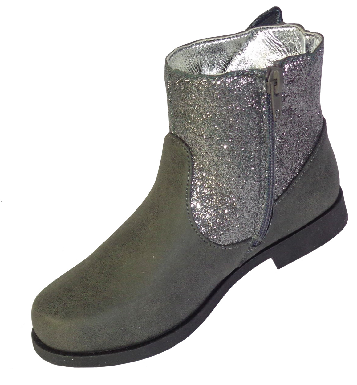 Girls Sparkly Grey Boots