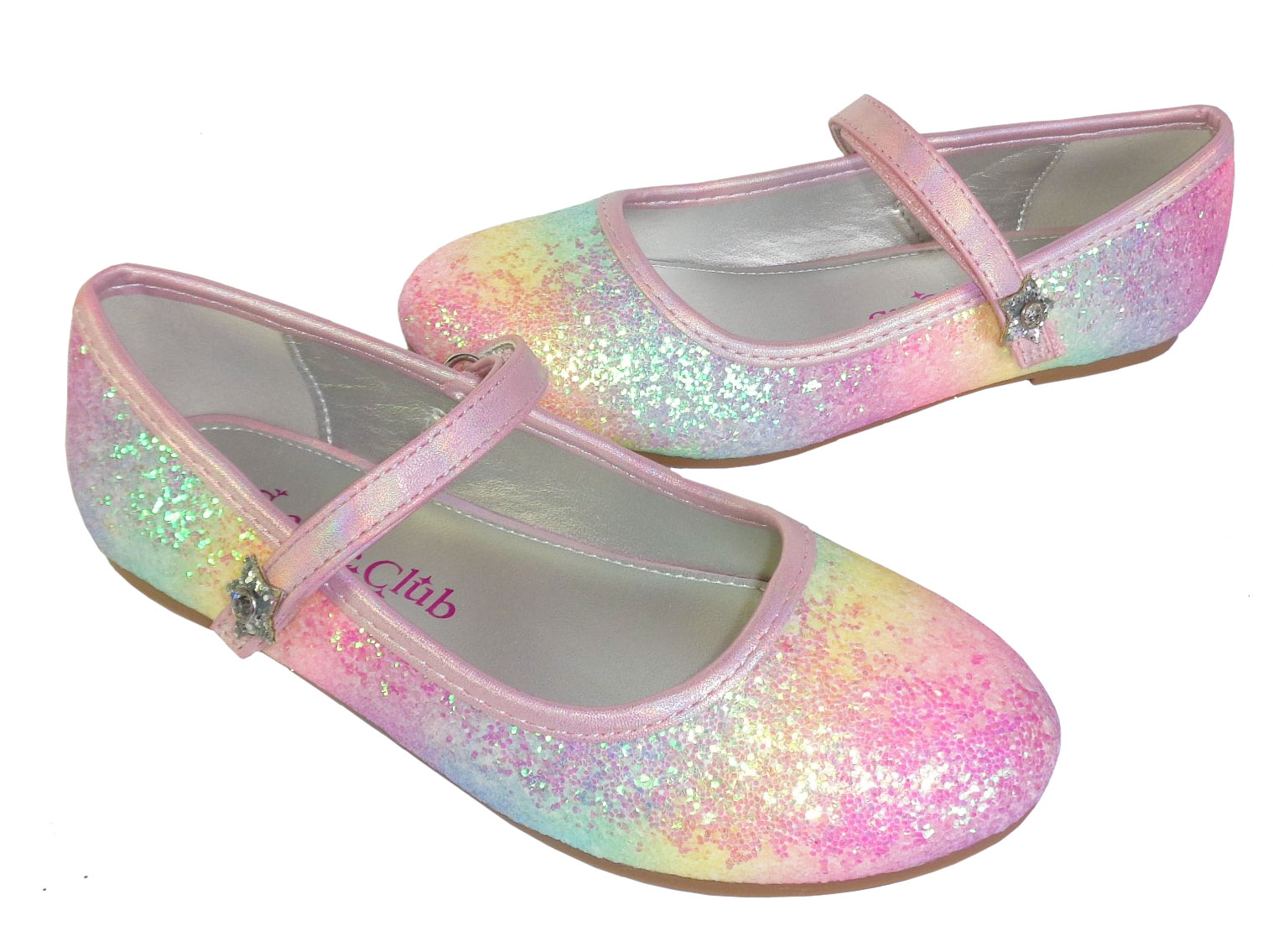 Girls Pink&Black Spot On Party Summer Sparkly Dolly Shoes UK Sizes 10-2 H2428 