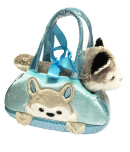 Children's blue Husky Dog in a cute bag