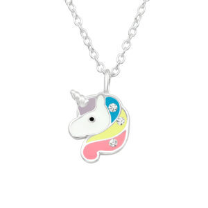 Girls Unicorn 925 Sterling Silver Necklace