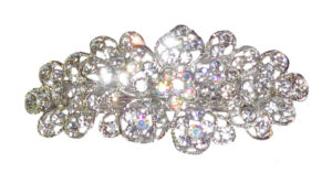 Older girls sparkly diamante flower barrette hair clip