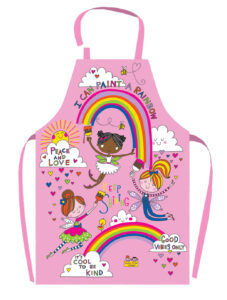Childrens PVC coated pink fairy design apron