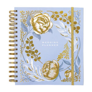 Wedding planner in blue and gold