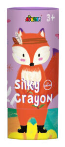 Childrens silky crayons and fox colouring poster