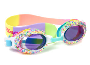 Girls multicoloured faux candy sprinkled swimming goggles