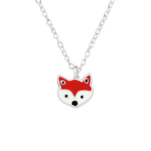 Girls Fox 925 Sterling Silver Necklace