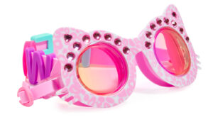 Girls fun cat shaped pink sparkly swimming goggles