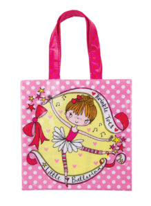 Girls ballerina pink mini tote bag
