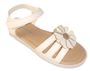 Young girls ivory sparkly summer sandals