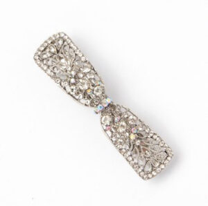 Girls sparkly diamante bow barrette hair clip